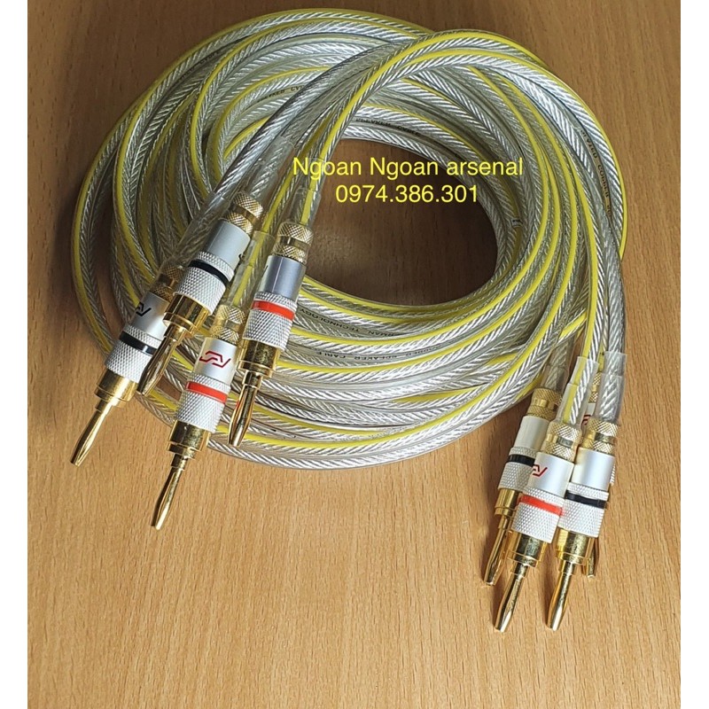 Dây loa bắp chuối dây mạ bạc Hi end cao cấp Yarbo