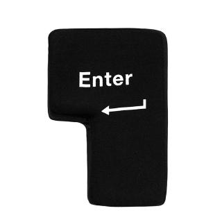 Gối xả stress hình nút Enter dễ thương