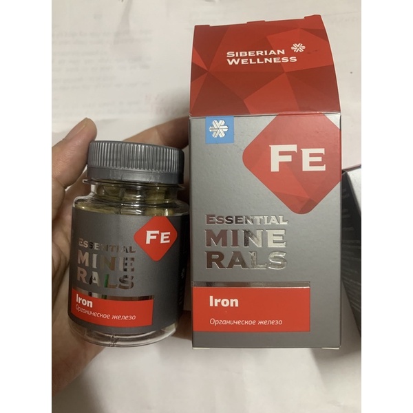 SBR Viên sắt Essential Minerals Iron Siberi Nga 60v