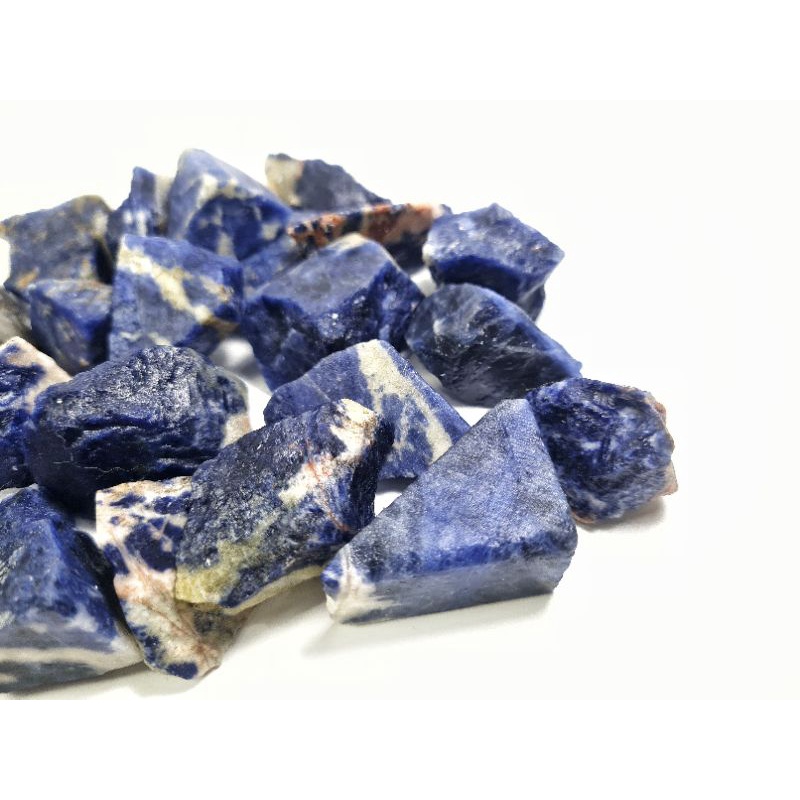Đá thô tự nhiên Sodalite có 2 kích cỡ dùng sưu tầm, thanh tẩy...