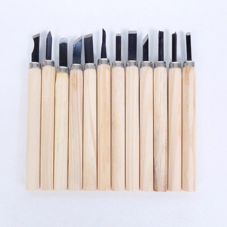 Bộ dao đục 12 cây cán gỗ điêu khắc