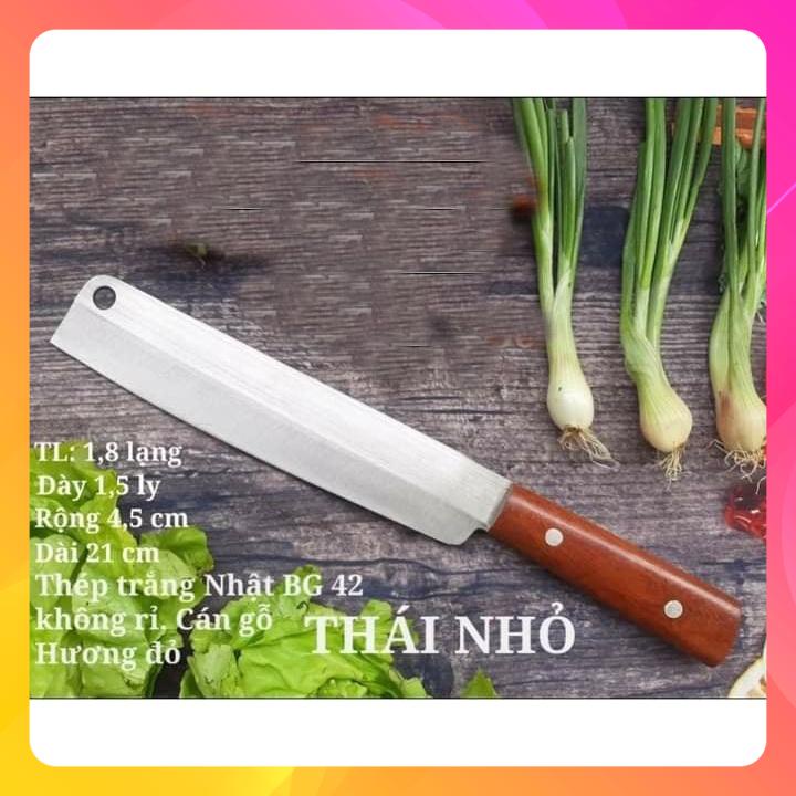 ❤ Dao thái thịt bò siêu sắc❤Thái bé ❤ không rỉ- chuôi gỗ hương- dao kéo làng nghề lý nhân