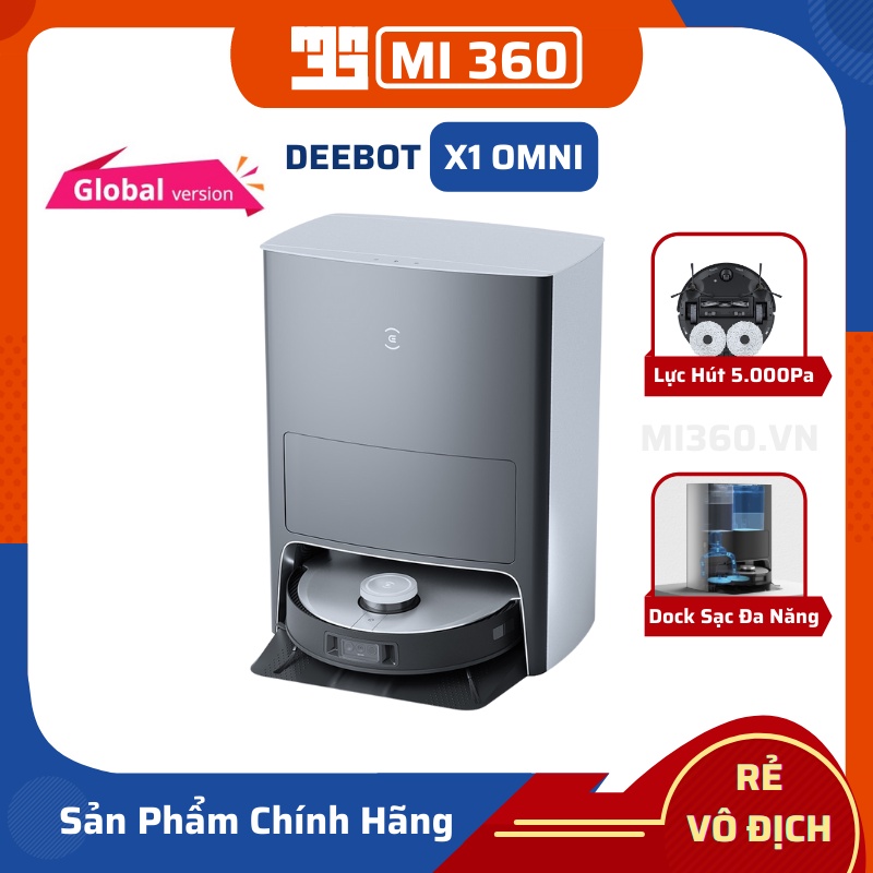 ✅ Bản Quốc Tế✅ Robot Hút Bụi Lau Nhà Ecovacs Deebot X1 OMNI – Phân Phối Chính Hãng - BH 24T