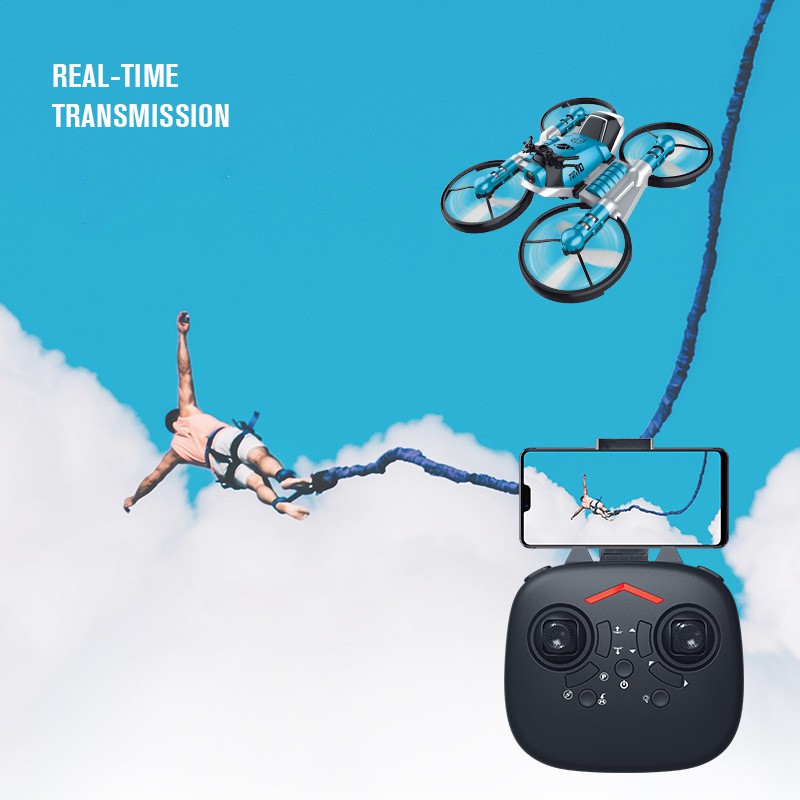 Flycam Quadcopter Mini Drone H6 2in1 Xe Máy và Máy bay camera không người lái