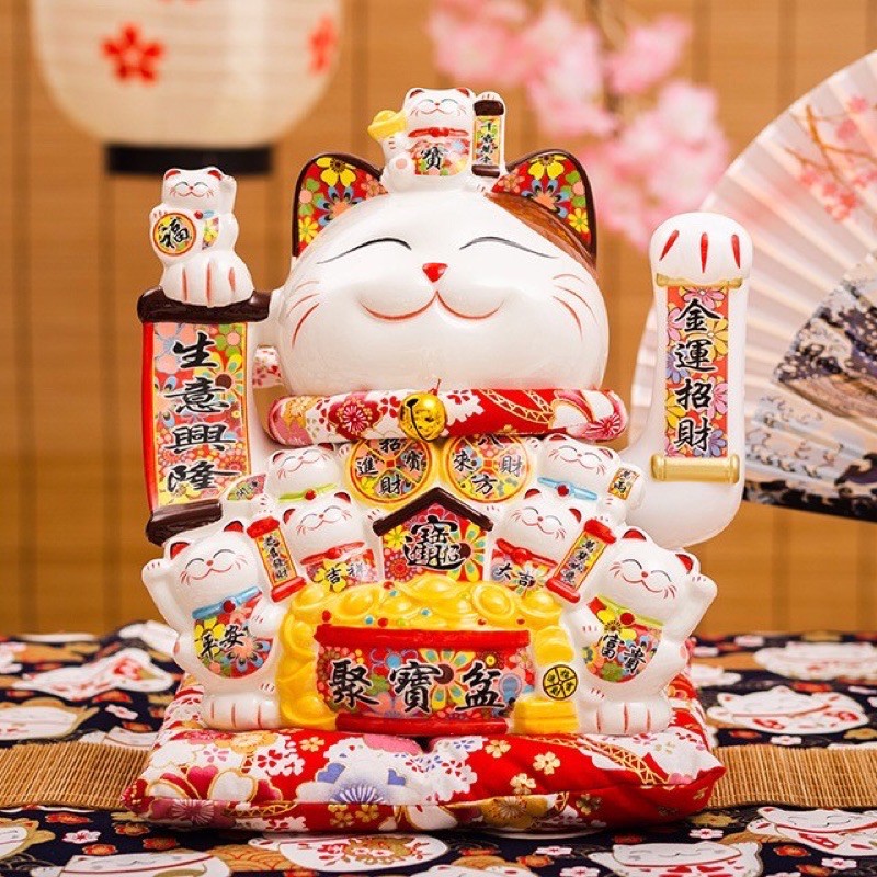 Mèo thần tài may mắn vẫy tay Chiêu tài, chiêu lộc (25-29-32cm-13inch) | BigBuy360 - bigbuy360.vn