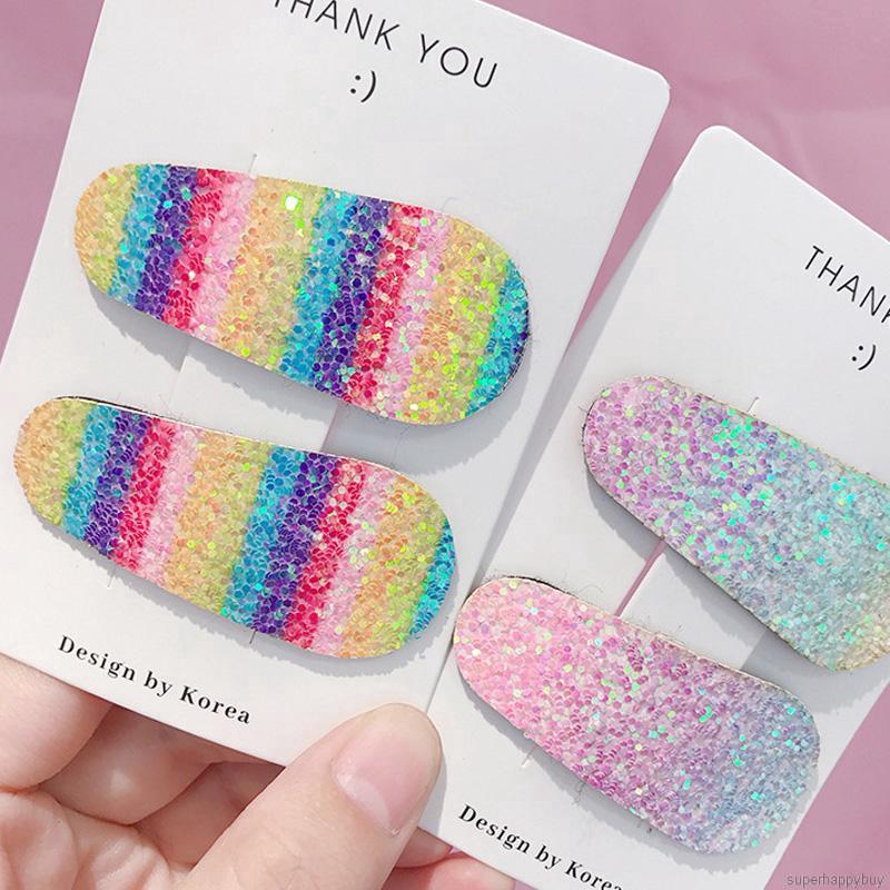 Kẹp tóc màu cầu vồng xinh xắn cho nữ