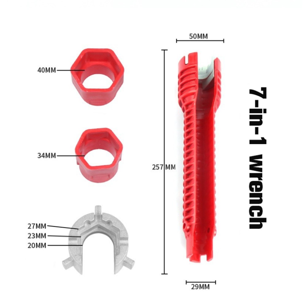 8 Trong 1 Cờ lê chống trượt Nhà bếp Sửa chữa Chậu rửa Cờ lê trong phòng tắm Lắp ráp vòi lắp đặt hệ thống ống nước Cờ lê lắp đặt hệ thống ống nước Dụng cụ gia đình