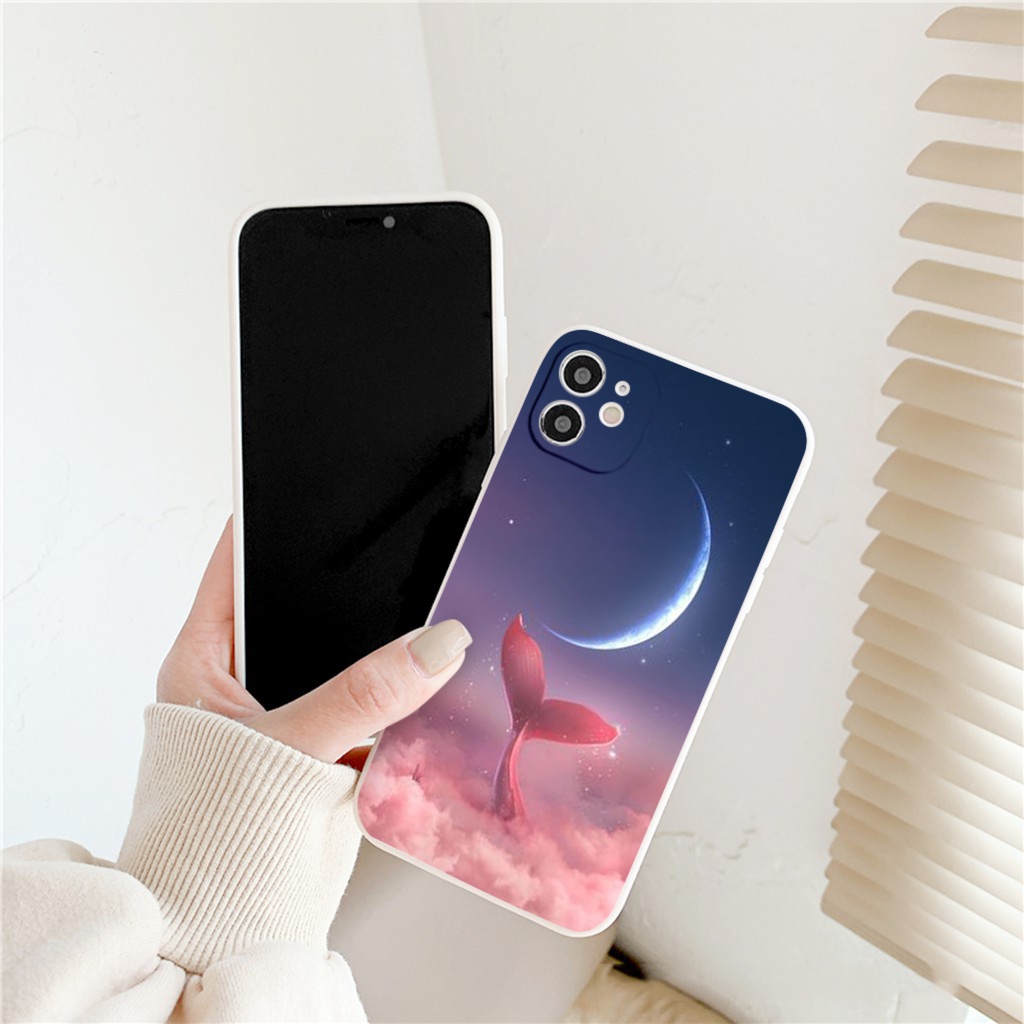 Ốp lưng iphone 13pro/12promax/x/xr/xsmax/6/6s/7/8/plus/se2020 ốp iphone chống sốc mây trăng bồng bềnh tím hồng bvc