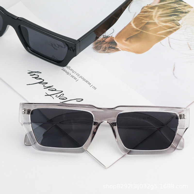 Kính Mát Hình Chữ Nhật Thời Trang Theo Phong Cách Phương Tây