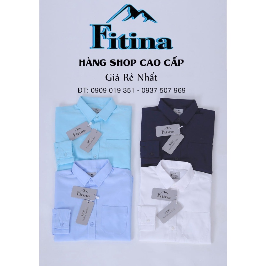 Áo Sơ Mi Dài Tay Cao Cấp Cho Bé Chất Liệu Modal Co Giản Nhẹ Mã 1001 - [Shop Fitina]