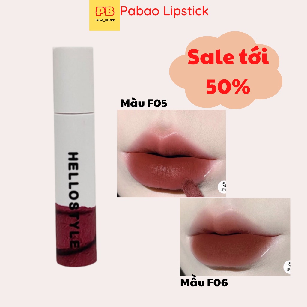 Son nội địa Trung Son kem lì HELLOSTYLE velvet siêu lì và mềm mượt