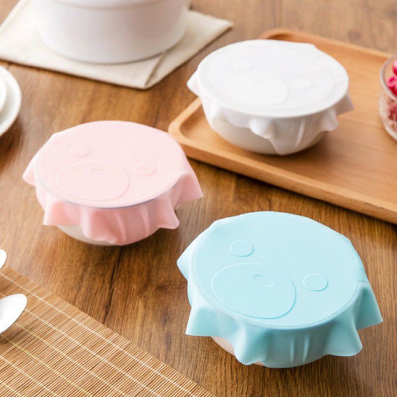 [Xuất Nhật] Tấm phủ silicone hình gấu bọc thức ăn và ủ bột làm bánh cho bé