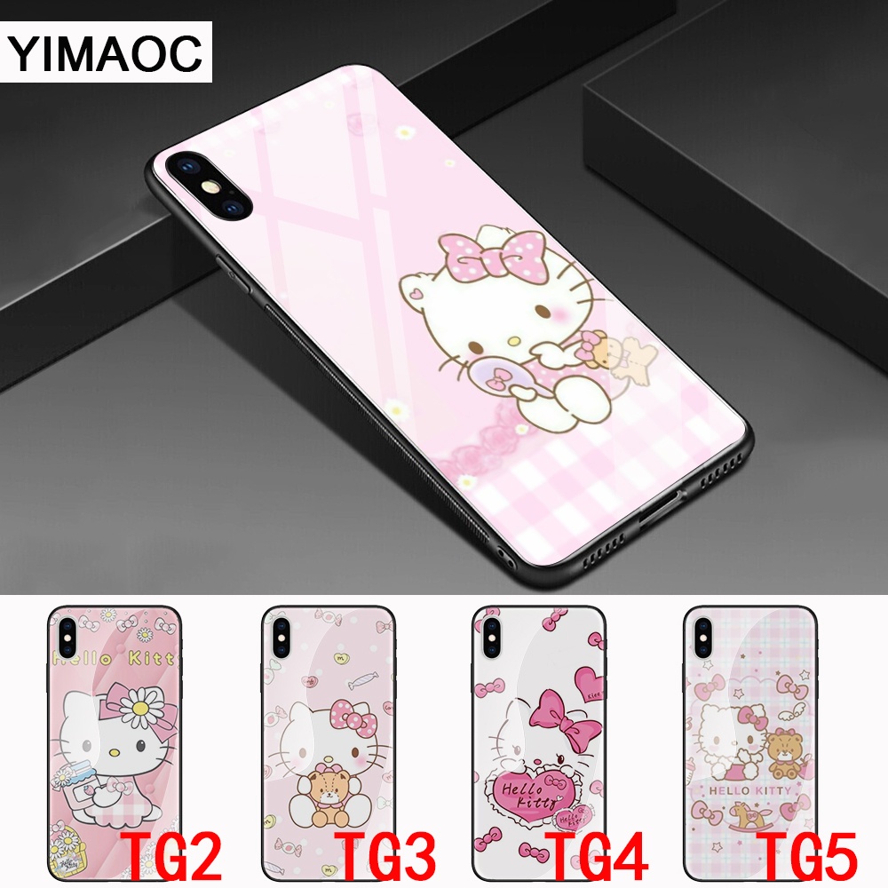 Ốp Điện Thoại Kính Cường Lực Hình hello kitty 32VTY Cho Vivo Y11 Y17 Y12 Y15 2020 Y91C Y93 Y95 Y91 V9 Y85 Y89 V11 Y30 Y50