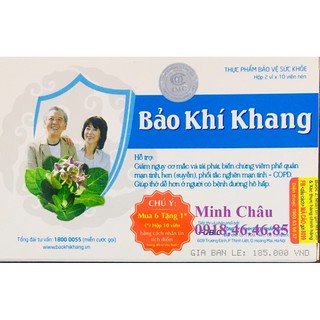 Mua 6h tặng 1h (tích tem) BẢO KHÍ KHANG- Giảm ho hen khó thở