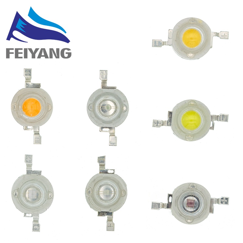 Set 10 Chip Đèn LED 3W 3.2V LED SMD Ánh Sáng Trắng/Xanh Lá/Vàng/Xanh Dương Công Suất Cao Dùng Để Trang Trí Đèn LED DIY