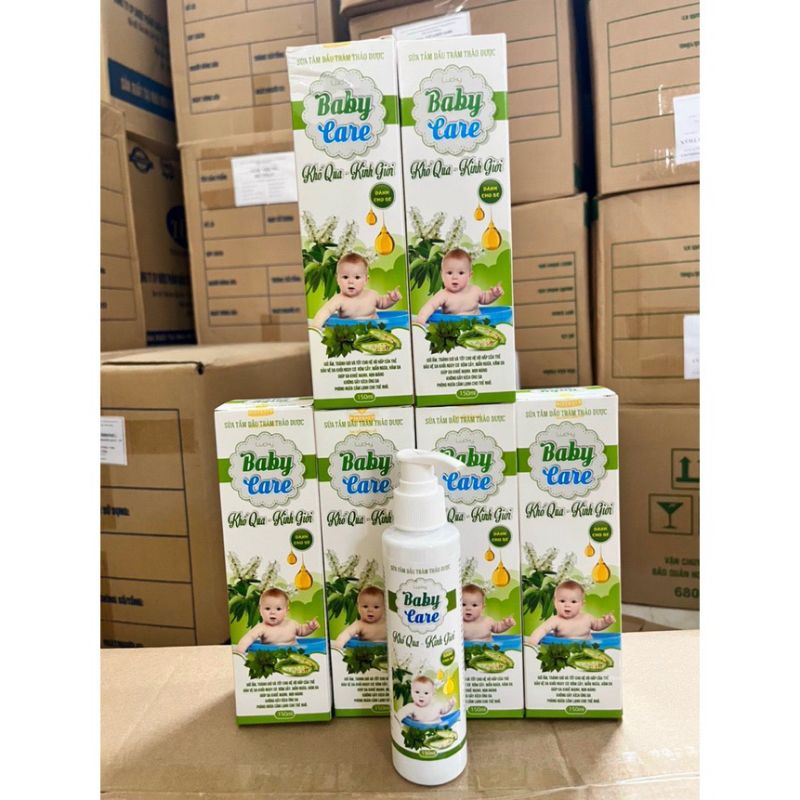 Sữa Tắm Dầu Tràm Thảo Dược BABY CARE Khổ Qua kinh Giới cho bé 150 ml