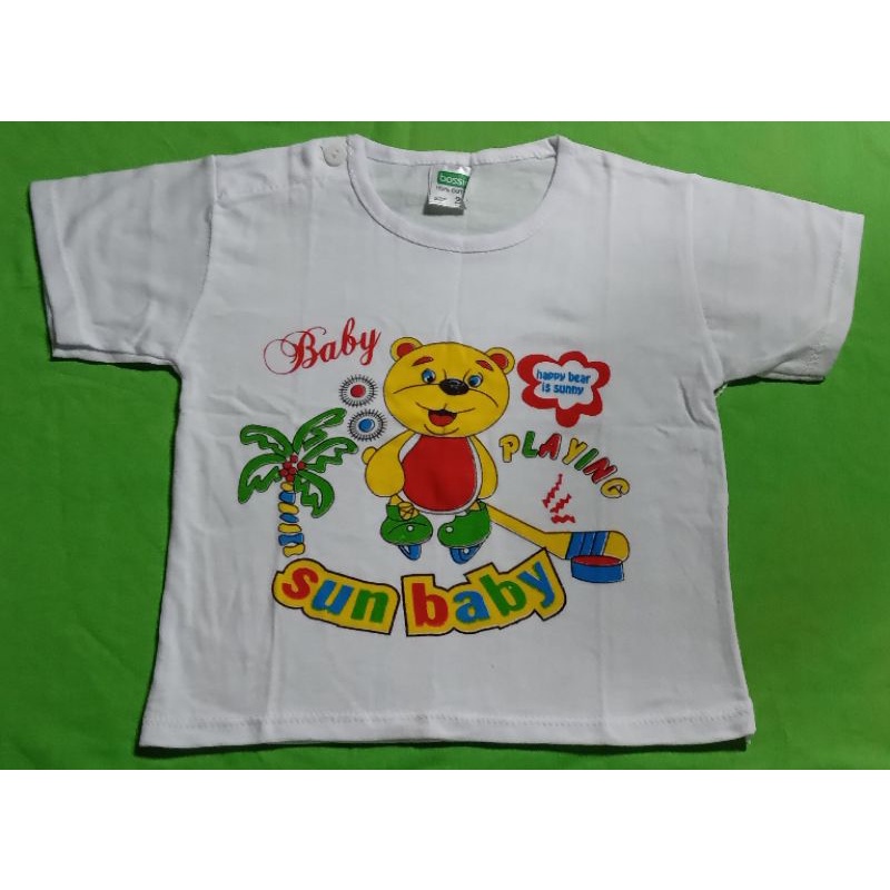 Áo cài vai tay ngắn trắng sơ sinh 100% cotton