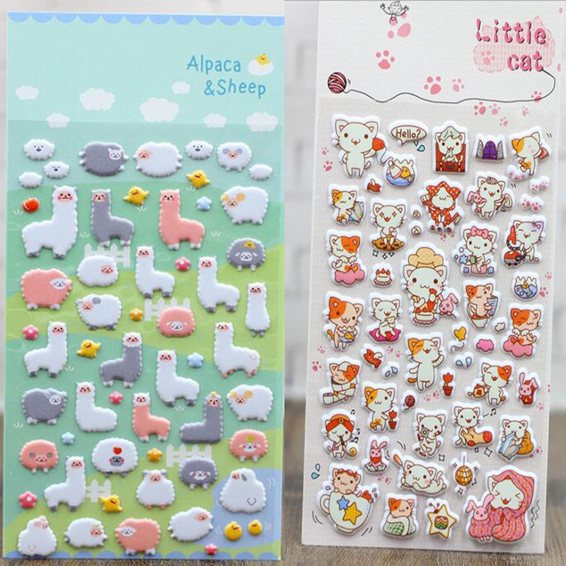 Set 3 Sticker Hình Động Vật Hoạt Hình Cho Bé