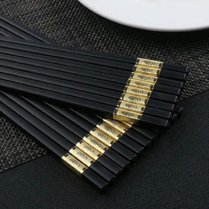 Hộp 10 đôi Đũa ăn hợp kim cao cấp hàng xuất nhật