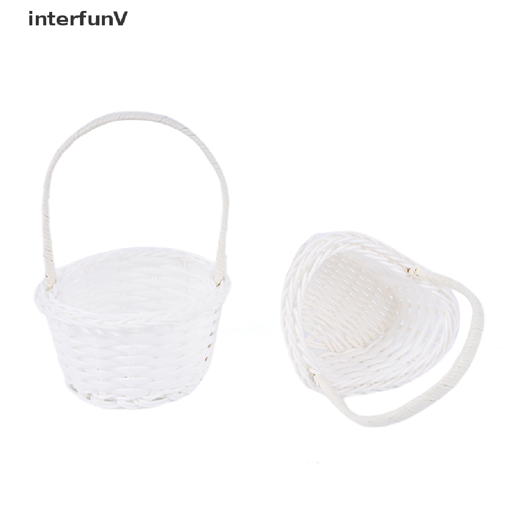 1 Giỏ Đan Mây Mini Bằng Nhựa Dùng Đựng Trà / Cà Phê Tiện Dụng Mang Theo Du Lịch Dã Ngoại