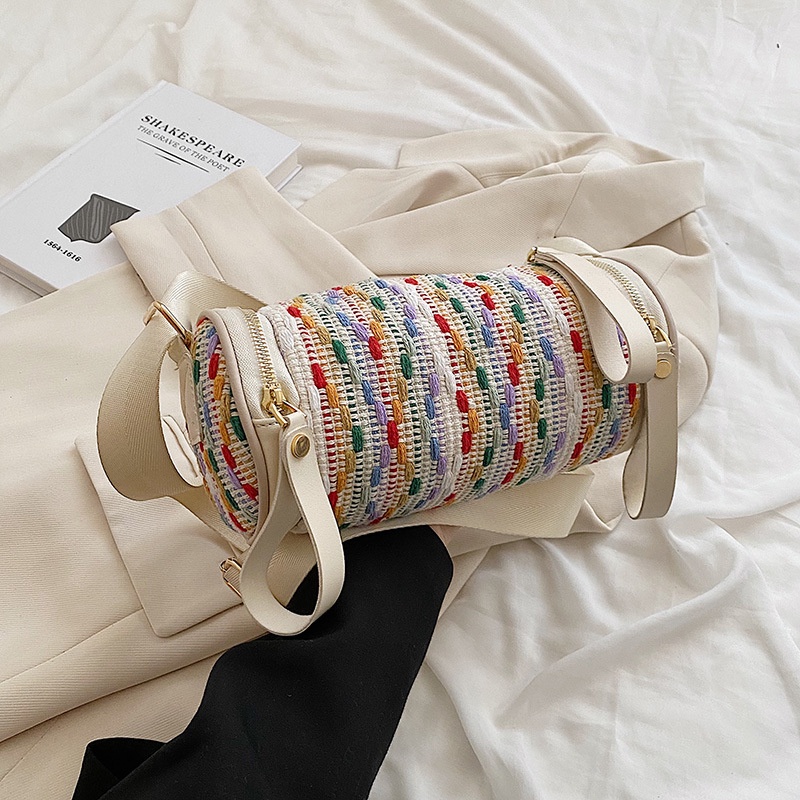 Túi Đeo Vai Hình Trụ Thời Trang Dễ Phối Đồ Cho Nữ