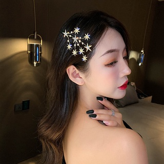 Kẹp tóc hình chiếc lá đính đá lấp lánh thời trang cho nữ