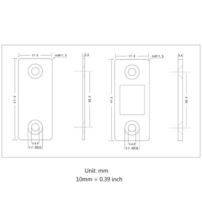 Thanh hãm lực đóng cửa từ tính mạnh chắc chắn sử dụng tiện lợi