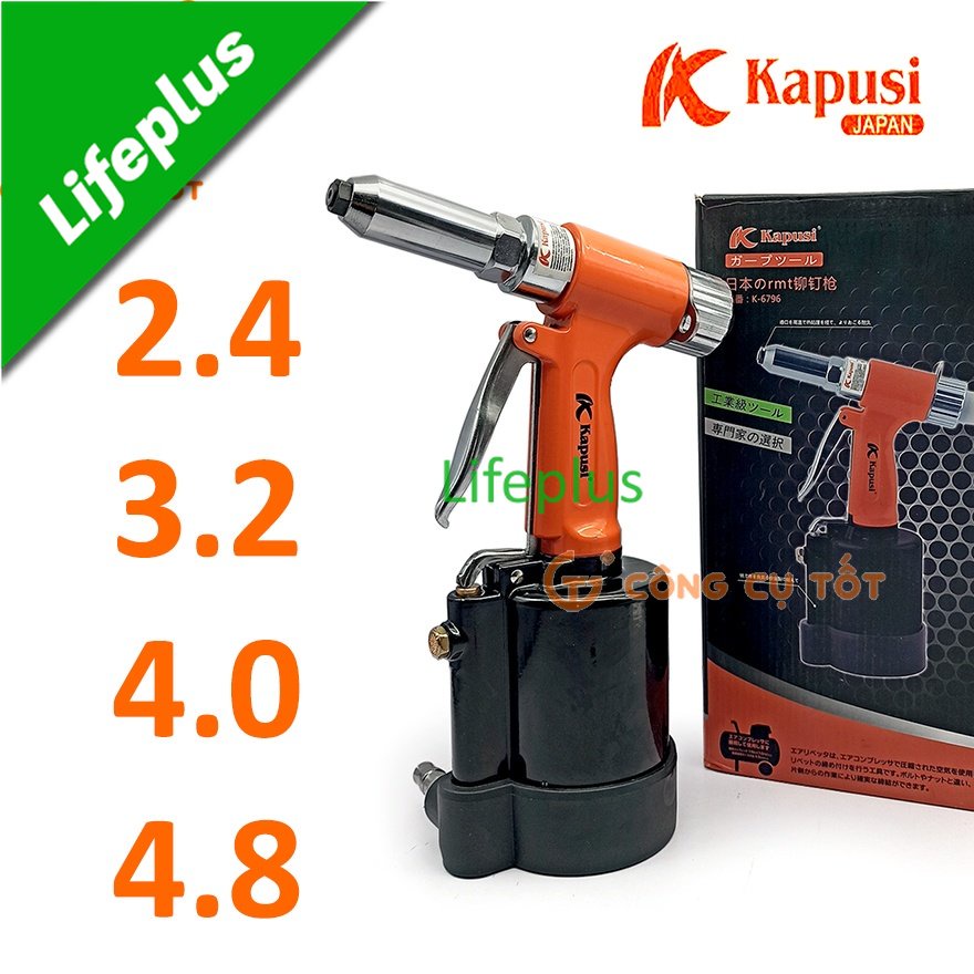 Súng rút rive hơi bầu đứng 4 cỡ 2.4, 3.2, 4.0, 4.8mm Kapusi