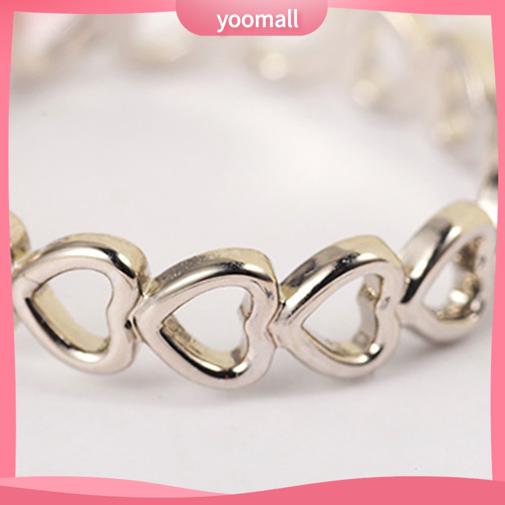 Yomall♡ Nhẫn Cưới Hình Trái Tim Bằng Đồng Trang Nhã