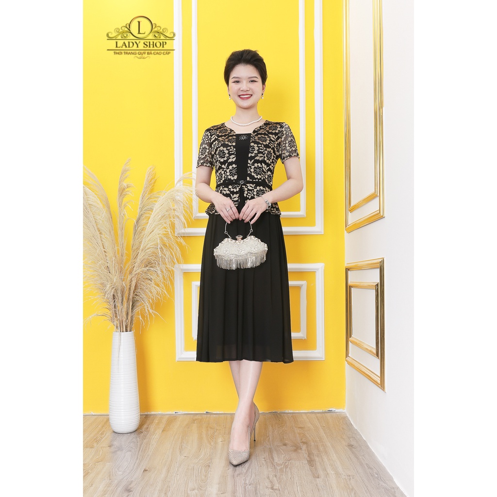 Đầm Ren Hoa Peplum chân voan Ladyshop thời trang trung niên cao cấp TK816 | BigBuy360 - bigbuy360.vn
