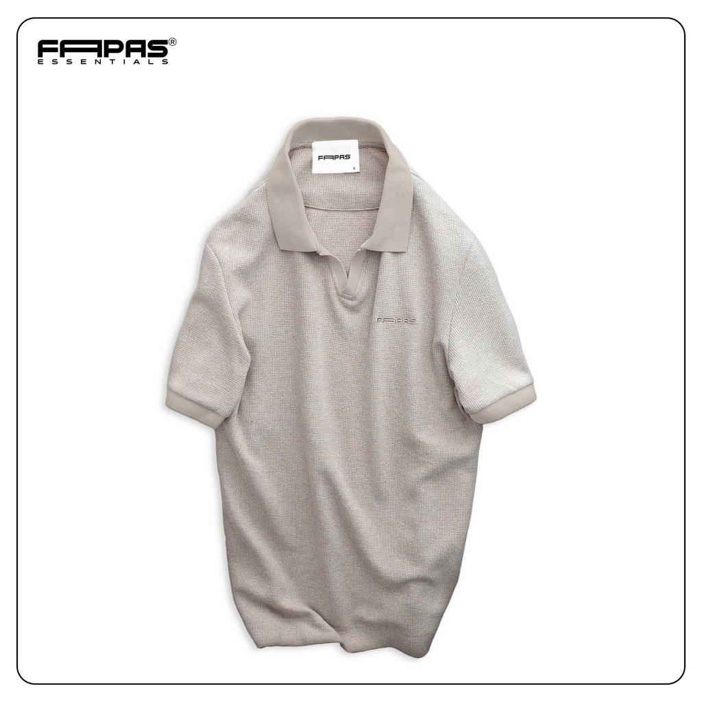 Áo Polo Nam Vneck SS2 Chất Vải Cotton Tổ Ong Co Giãn Thoải Mái Phong Cách Thanh Lịch Tối Giản Form Chuẩn - FAPAS