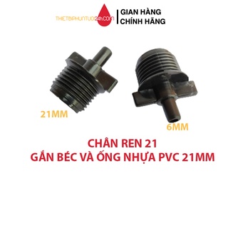 Chân ren ngoài 21 nối thẳng béc tưới béc phun sương với ống nhựa PVC 21mm - MHL