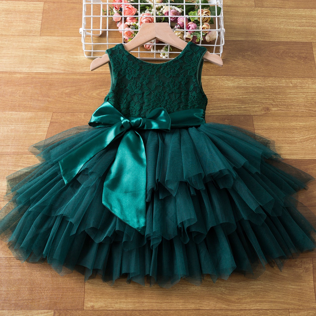 Đầm Công Chúa Dự Tiệc Giáng Sinh Năm Mới Cho Bé Gái