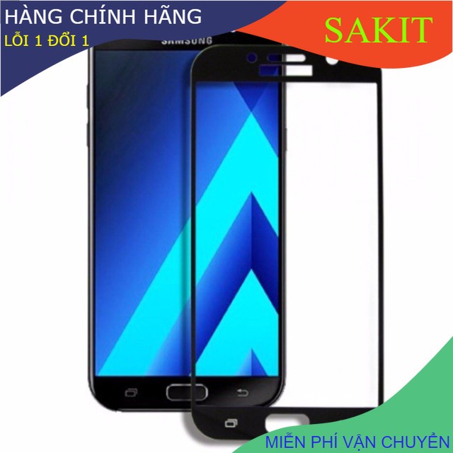Kính Cường Lực Full Màn Hình Samsung A5-2017 / A7-2017 - Tặng giấy lau -