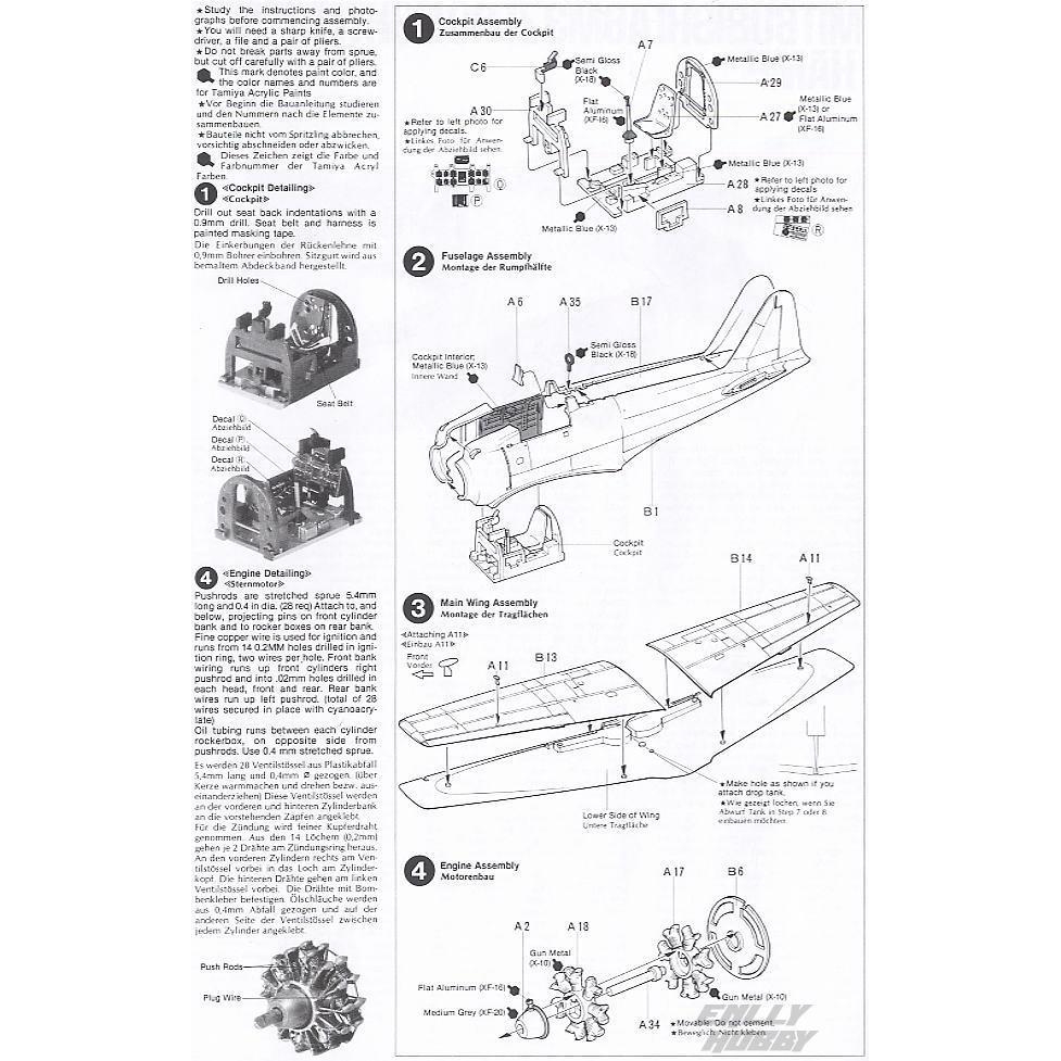 Tamiya Mô Hình Máy Bay Chiến Đấu 61025 148 A6M3 Zero