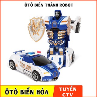 Ô tô biến hình thành rô bốt cho bé , đồ chơi cho bé trai từ 2 đến 10 tuổi E94