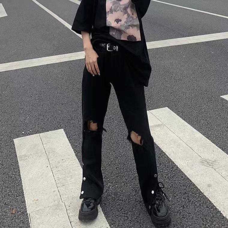 Quần jean nam dáng hồ sơ loe dài thời trang retro Quần nam khóa phong cách hàn quốc quần tây nam cạp cao Quần ống loe Hàng quần ống loe cạp cao