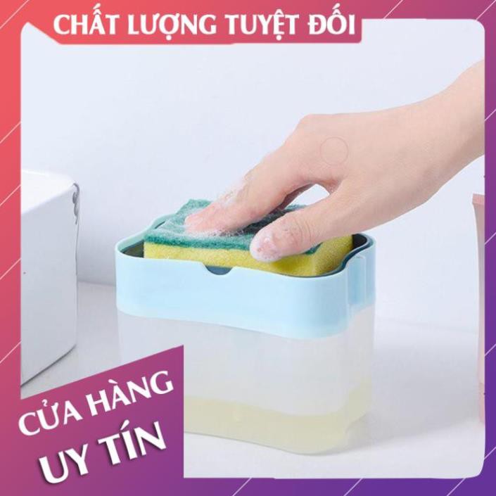 [Freeship] Hộp đựng nước rửa chén có nút bơm dầu tiện dụng, hộp đựng xà phòng rửa bát có vòi bơm - Lan Chi Mart