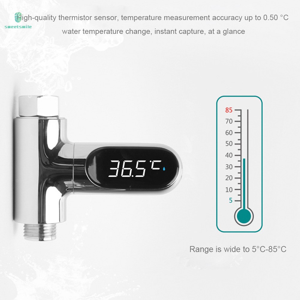 Đồng Hồ Đo Nhiệt Độ Nước Tắm Với Màn Hình Hiển Thị Lcd 360 Độ