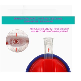 BÌNH NƯỚC 330ML CÓ DÂY ĐEO CHÉO CHO BÉ