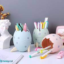 Trứng khủng long đựng bút,đựng đồ trang điểm để bàn (có sỉ)