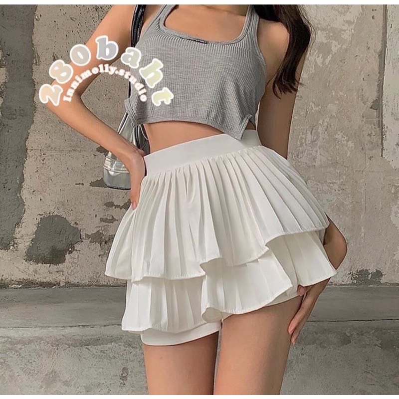 Chân Váy Xếp Ly 2 Tầng Dáng Ngắn 4 màu Zin99store - Chân Váy Xoè Cạp Cao Hàng Đẹp | BigBuy360 - bigbuy360.vn