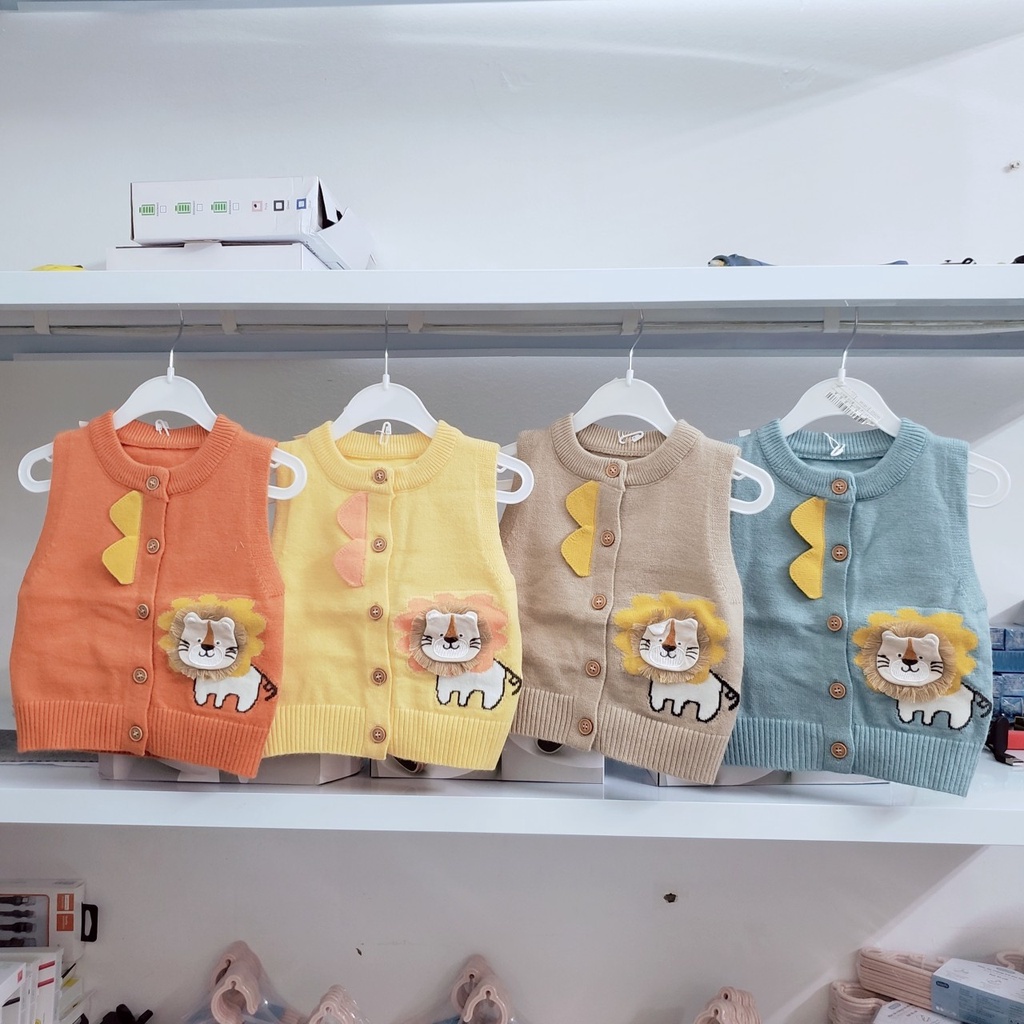 X341 Áo gile len cho bé sơ sinh quảng châu loại đẹp mềm mịn