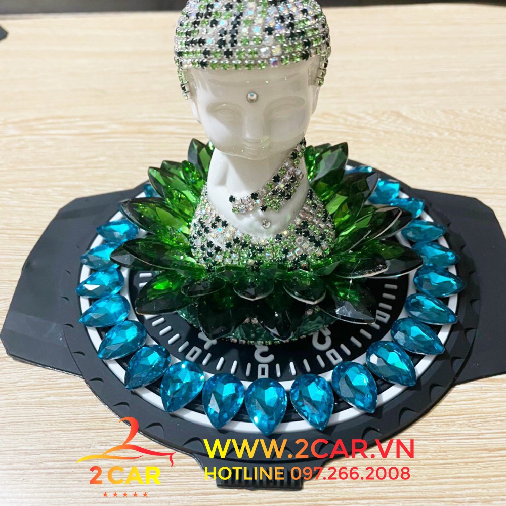 Tượng Phật Thích Ca Đính Đá Tọa Đài Sen Đá, Trang trí taplo xe ô tô