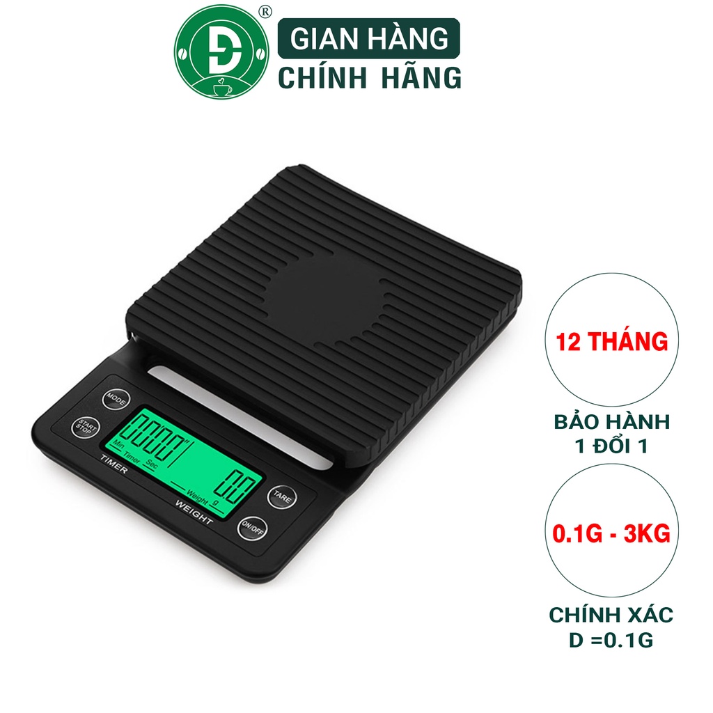 [bảo hành 1 năm] Cân pha Chế Cà Phê D Cofee Cân Chính Xác Từ 0,1g đến 3000g