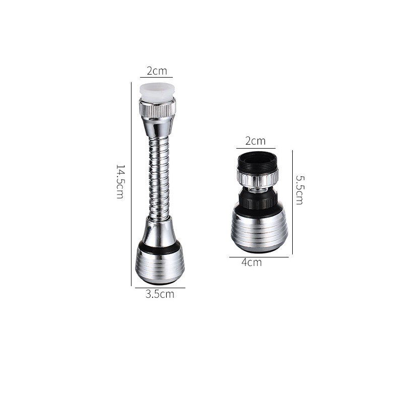 Đầu Vòi Lọc Nước Xoay 360 Độ Bằng Thép Không Gỉ Cho Nhà Bếp