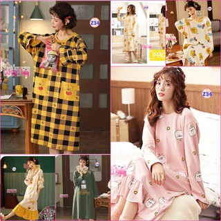 Váy ngủ Dài tay Thun cotton Z34