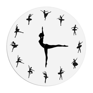 Charming Ballerina Baby Nursery Decor Dancer Modern Clock Ballet Dancing Girl Ne