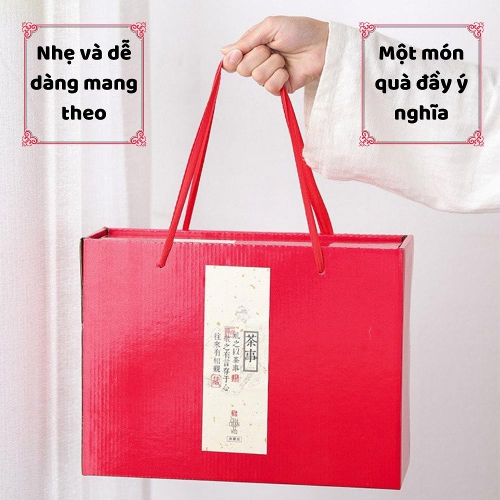 Bộ ấm chén uống trà tráng men sứ hoa tuyết, bộ ấm chén pha trà 5 món cao cấp BAC001