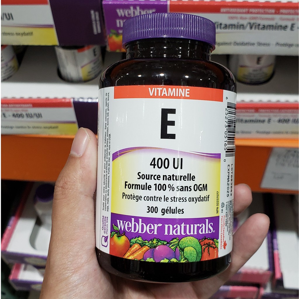 Vitamin E 400IU Webber Natural 300 Viên nang